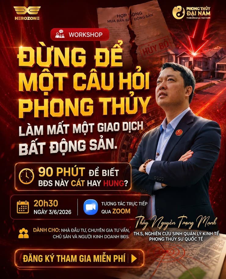 Đăng ký workshop Phong thủy Đại Nam